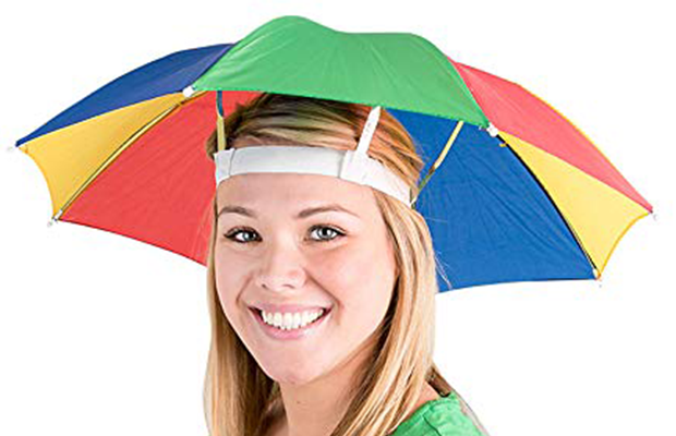 "Stay hands-free and bug-free with our umbrella hat featuring mosquito netting. Explore our Scottish hat collection at Kilt Master!"